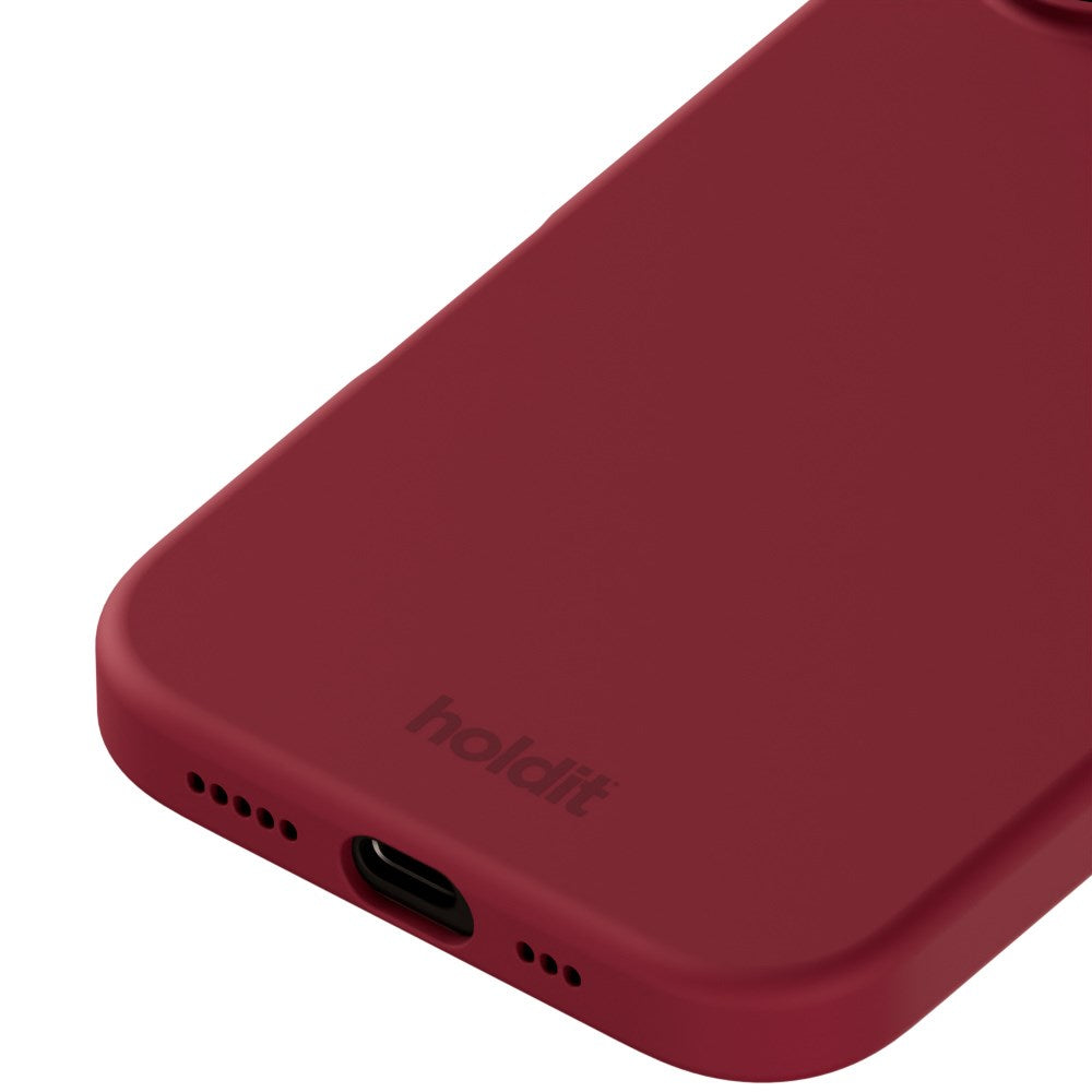 Holdit iPhone 16 Soft Touch Silikon Deksel - Red Velvet