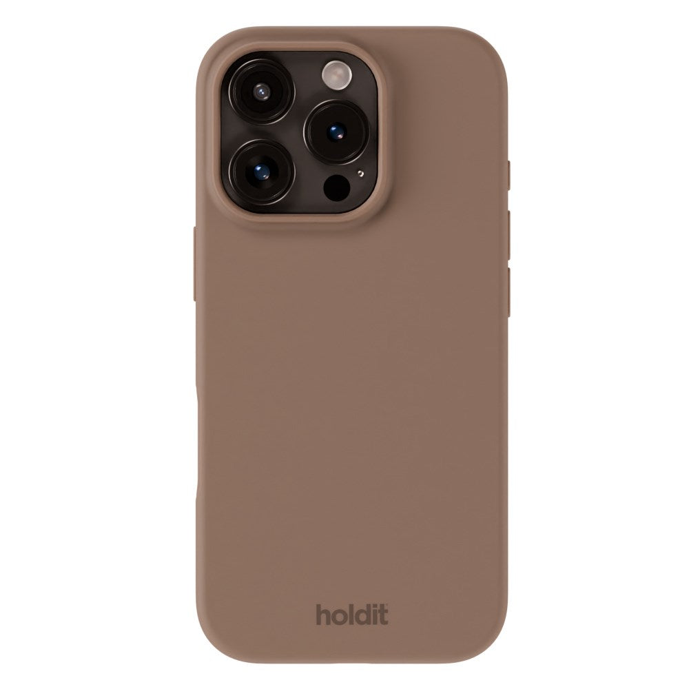 Holdit iPhone 16 Pro Soft Touch Silikon Deksel - Mocha Brown