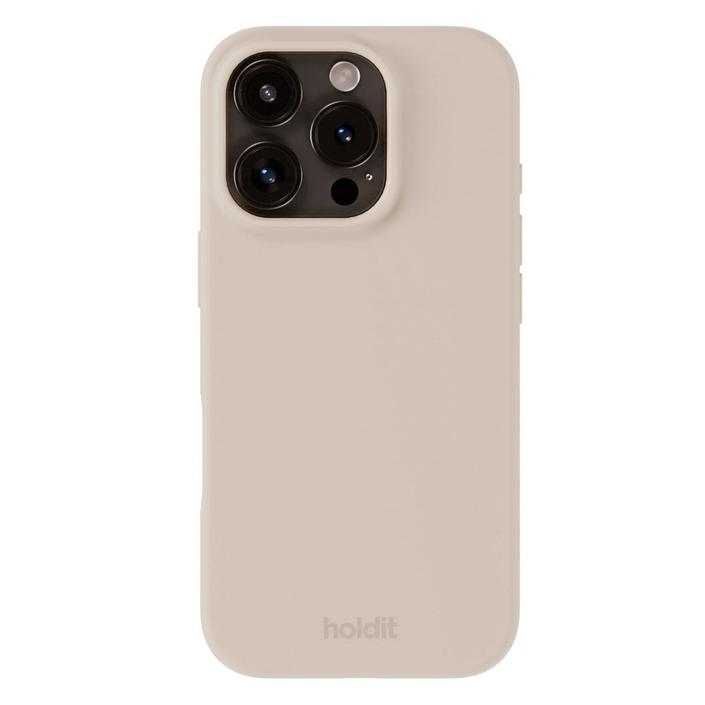 Holdit iPhone 16 Pro Soft Touch Silikon Deksel - Light Beige