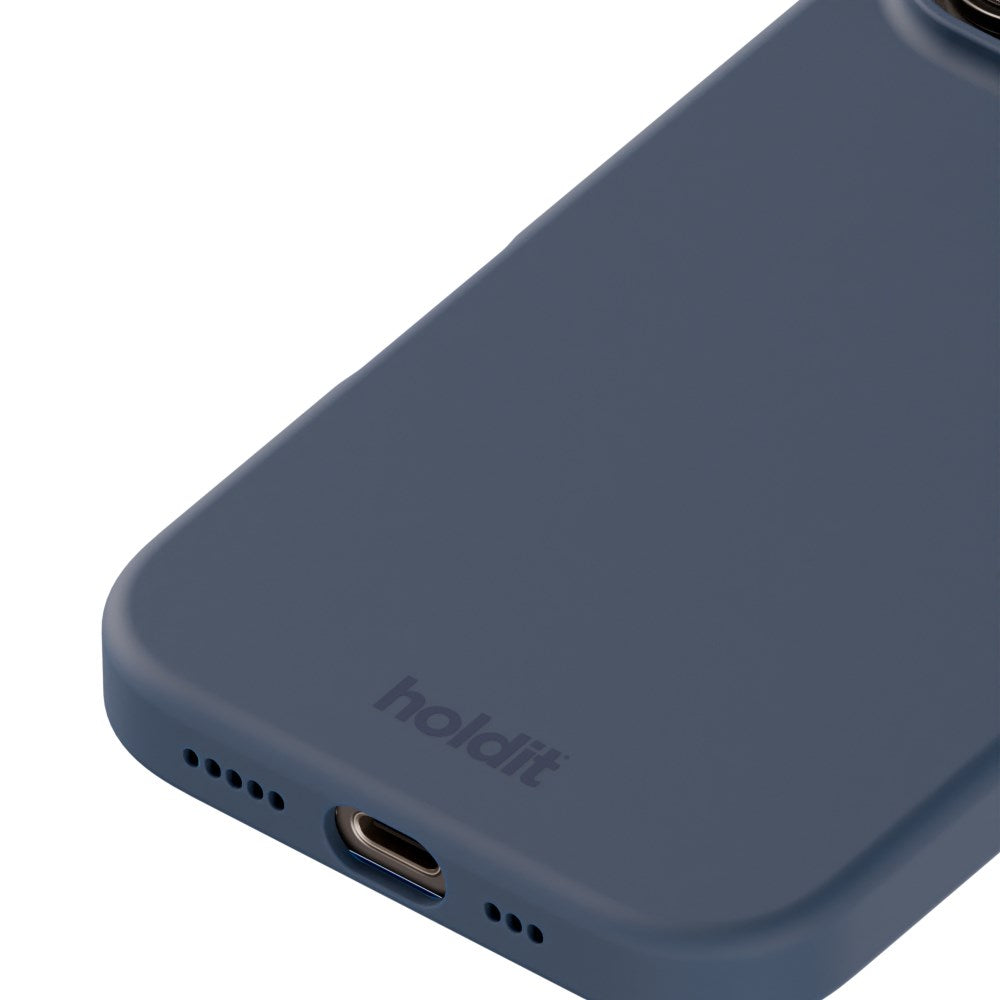 Holdit iPhone 16 Pro Soft Touch Silikon Deksel - Pacific Blue