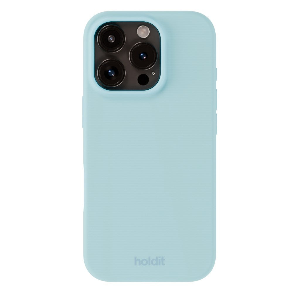 Holdit iPhone 16 Pro Soft Touch Silikon Deksel - Mineral Blue