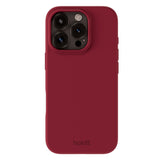 Holdit iPhone 16 Pro Soft Touch Silikon Deksel - Red Velvet