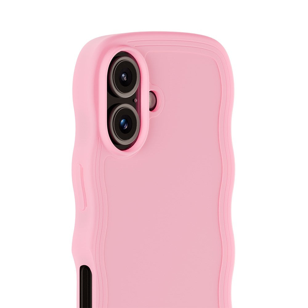 Holdit iPhone 16 Wavy Deksel - Pink