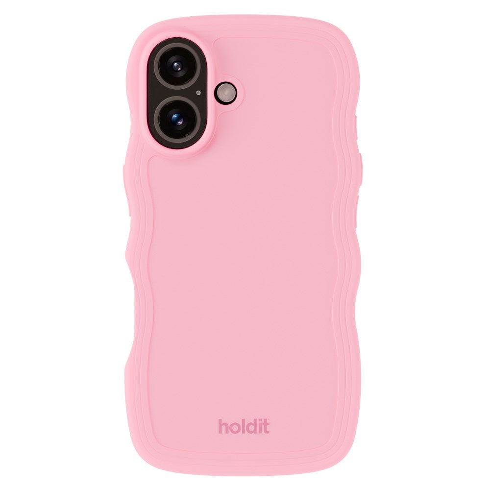 Holdit iPhone 16 Plus Wavy Deksel - Pink