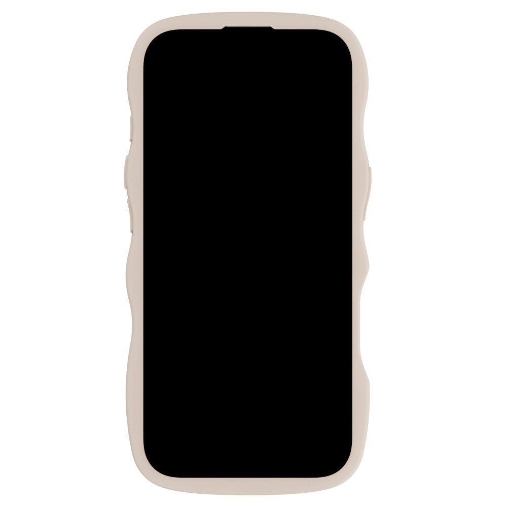 Holdit iPhone 16 Pro Wavy Deksel - Light Beige / Transparent