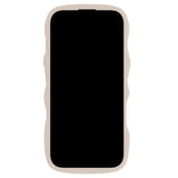 Holdit iPhone 16 Pro Max Wavy Deksel - Beige / Transparent