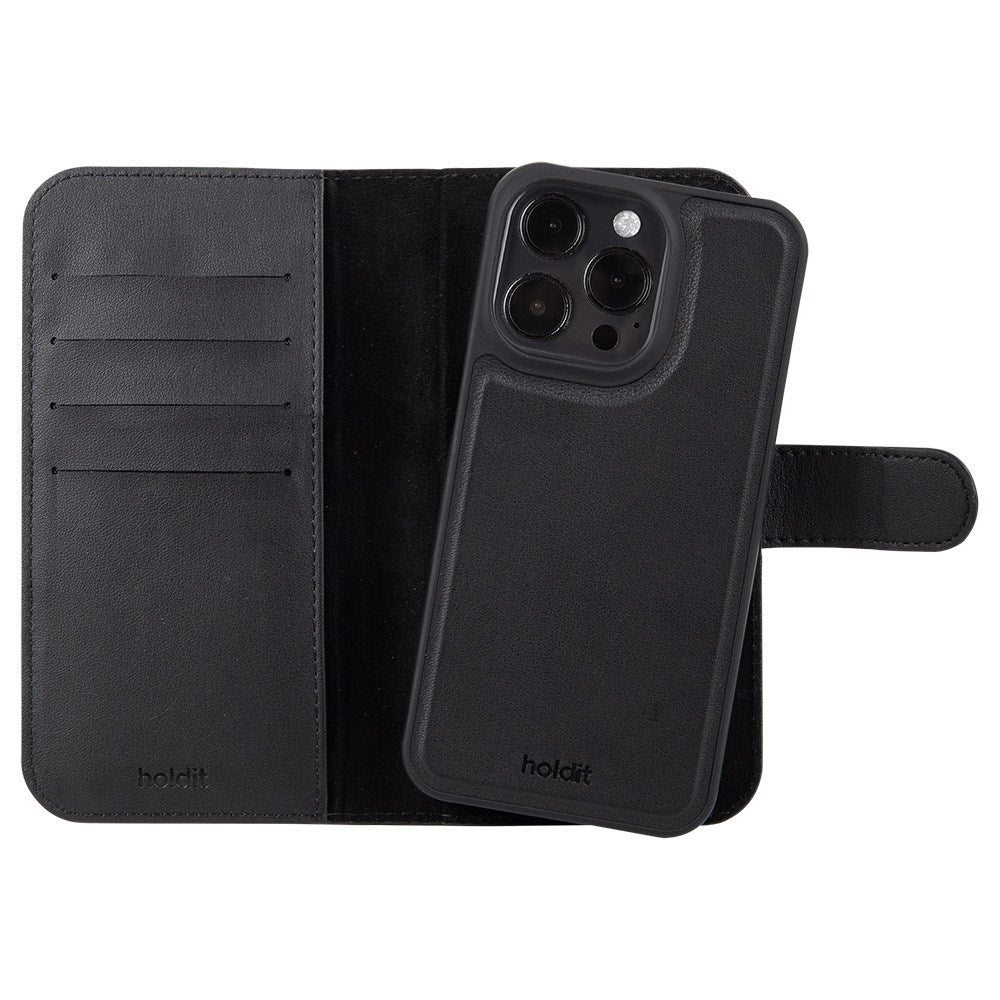 Holdit iPhone 16 Pro Max Wallet Case Magnet Plus - Flip Deksel - Black