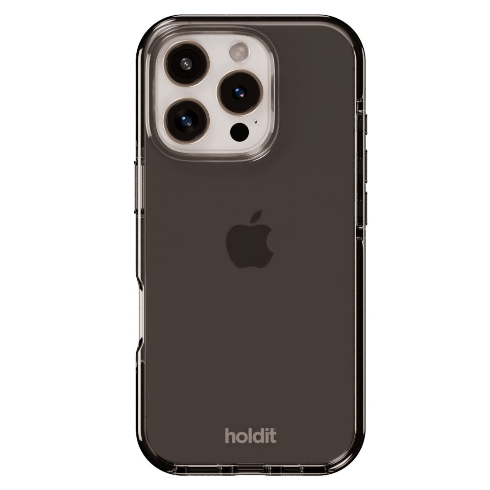 Holdit iPhone 16 Pro Seethru Deksel - Black