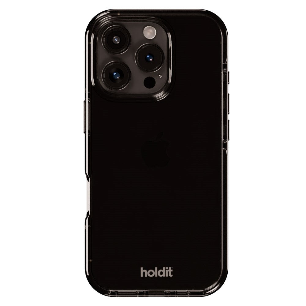 Holdit iPhone 16 Pro Seethru Deksel - Black