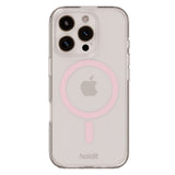 Holdit iPhone 16 Pro MagSafe Deksel - Transparent / Pink