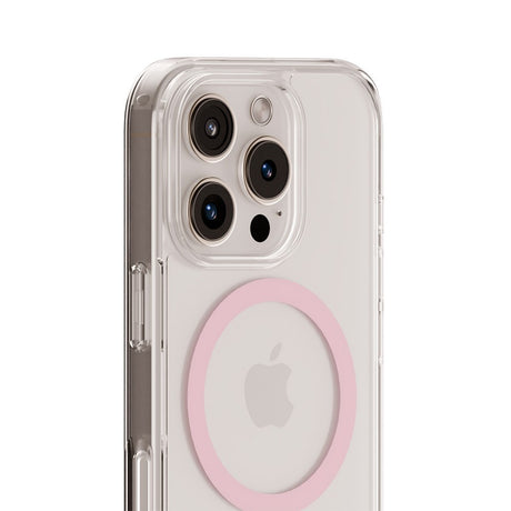 Holdit iPhone 16 Pro MagSafe Deksel - Transparent / Pink