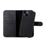 Holdit iPhone 15 Wallet Case MagSafe Plus - Flip Deksel - MagSafe Kompatibel - Black