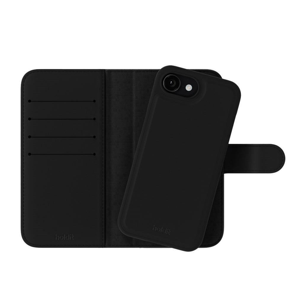 Holdit iPhone 16e Wallet Case Magnet Plus - Flip Deksel - Black