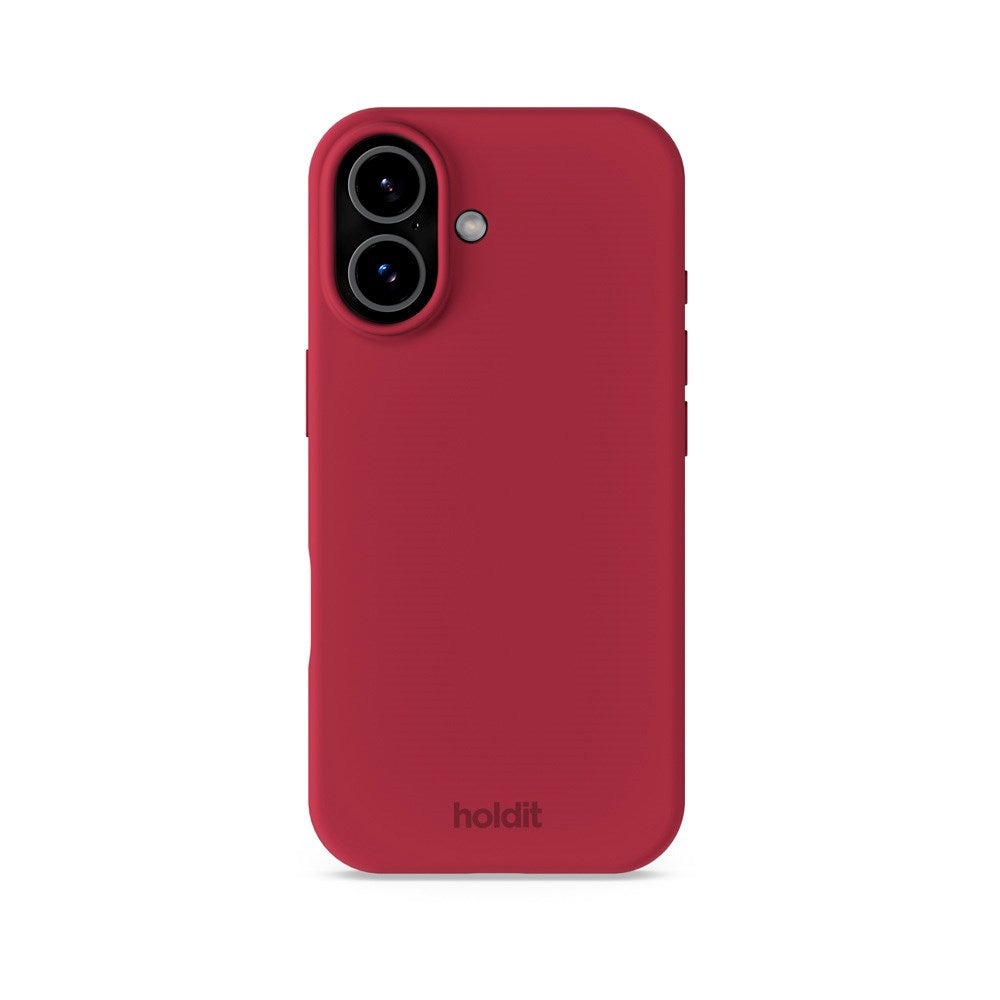 Holdit iPhone 17 Soft Touch Silikon Deksel - Red Velvet