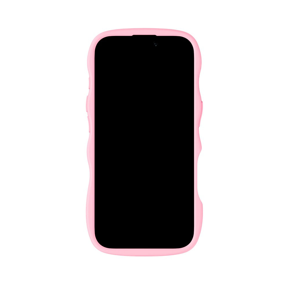 Holdit iPhone 17 Wavy Deksel - Pink / Transparent