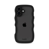 Holdit iPhone 17 Wavy Deksel - Black / Transparent