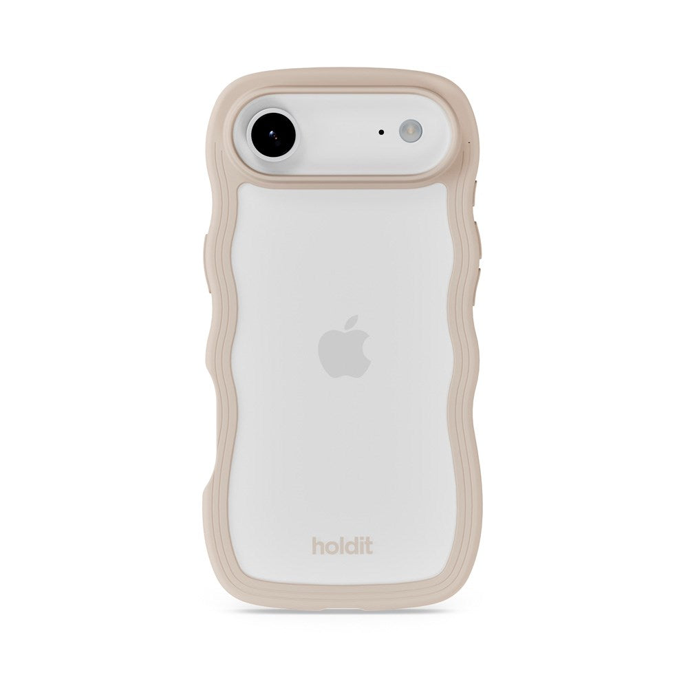 Holdit iPhone Air Wavy Deksel - Light Beige / Transparent