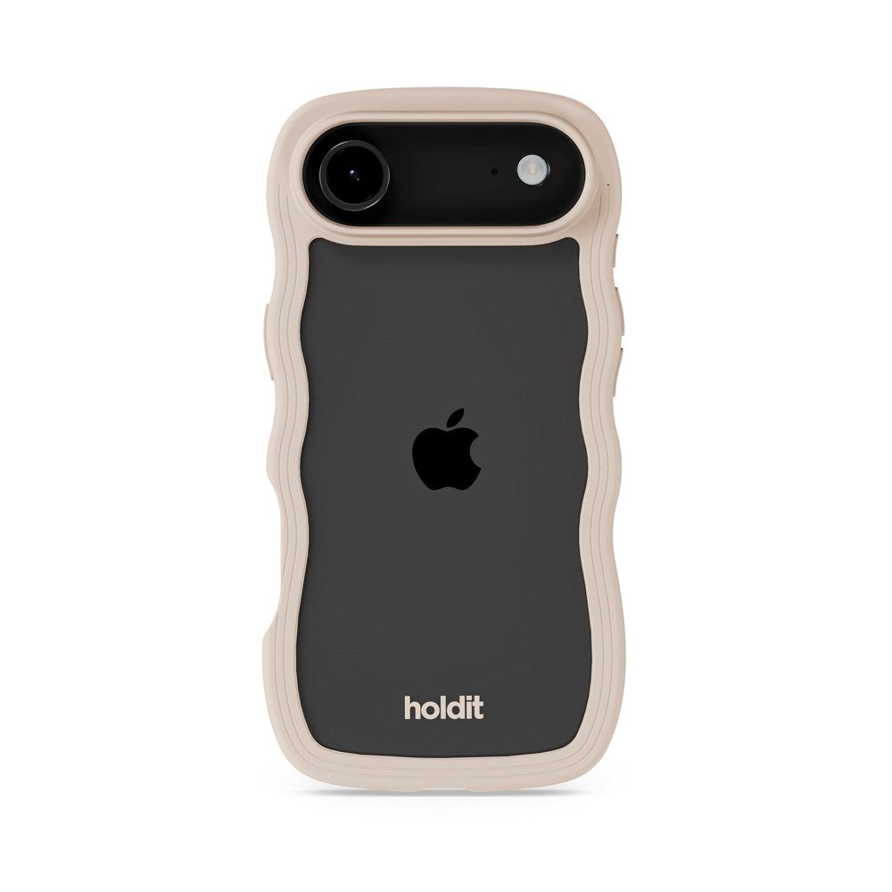 Holdit iPhone Air Wavy Deksel - Light Beige / Transparent