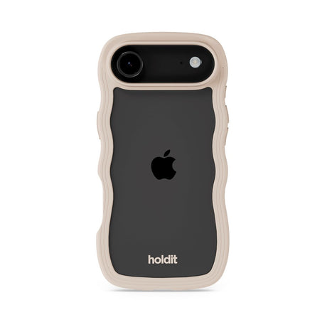 Holdit iPhone Air Wavy Deksel - Light Beige / Transparent