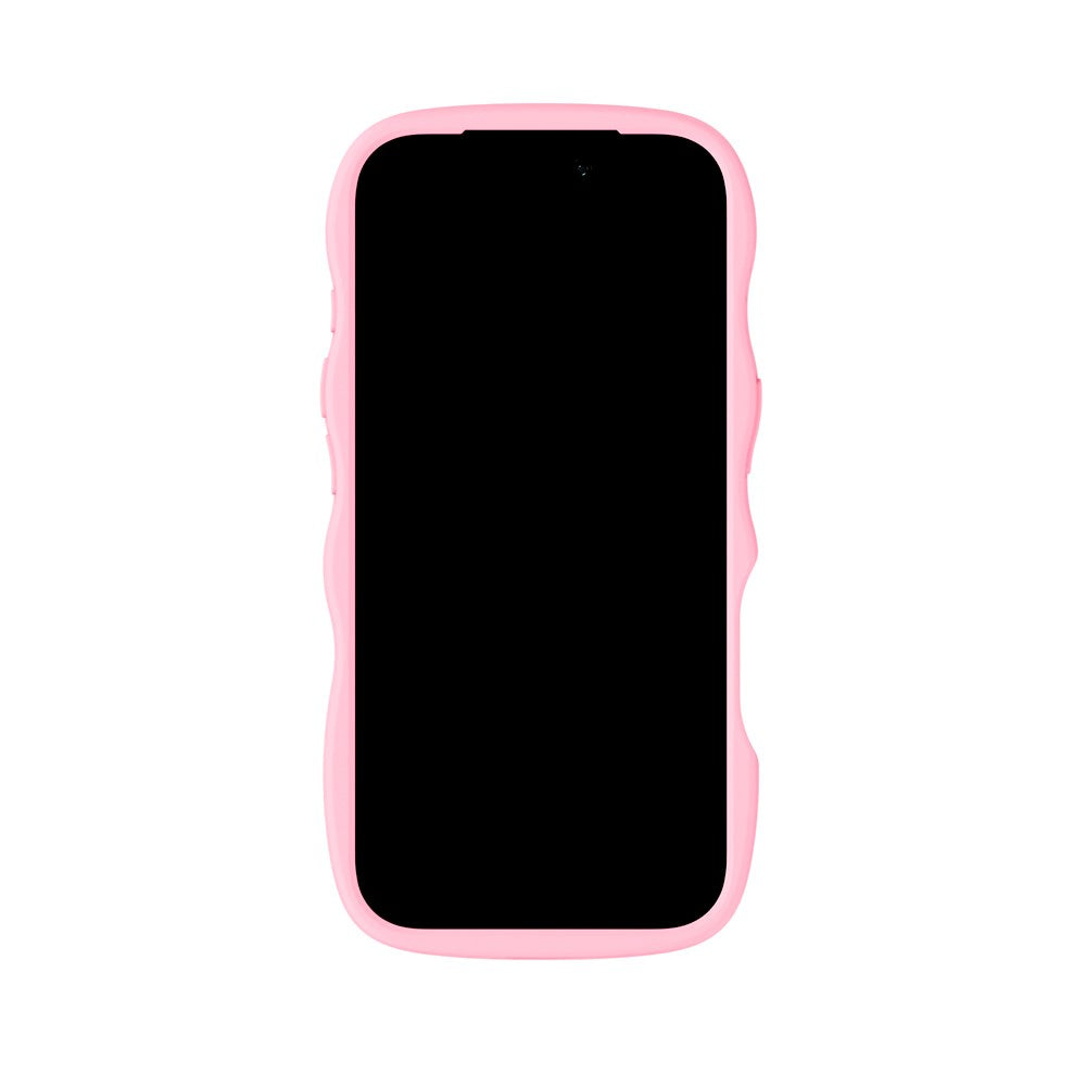 Holdit iPhone 17 Pro Wavy Deksel - Pink / Transparent