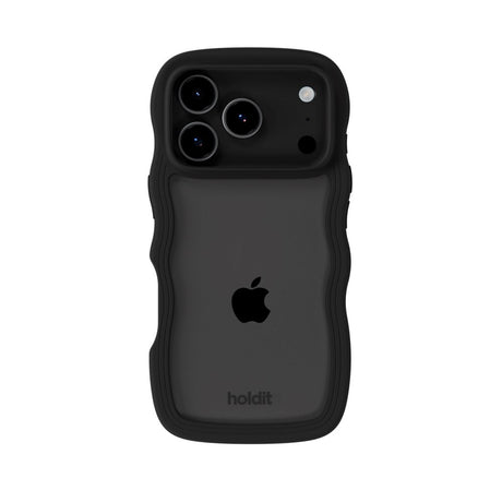 Holdit iPhone 17 Pro Wavy Deksel - Black / Transparent