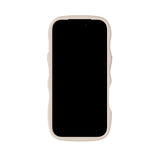 Holdit iPhone 17 Pro Max Wavy Deksel - Light Beige / Transparent