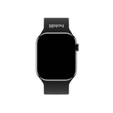 Apple Watch (38/40/SE/41/42mm) Holdit Silikon Klokkerem med Metallspenne - Black