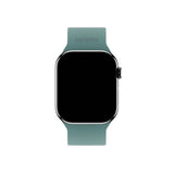 Apple Watch (38/40/SE/41/42mm) Holdit Silikon Klokkerem med Metallspenne - Moss Green