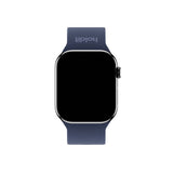 Apple Watch (42/44/SE/45/46/49mm) Holdit Silikon Klokkerem med Metallspenne - Navy Blue