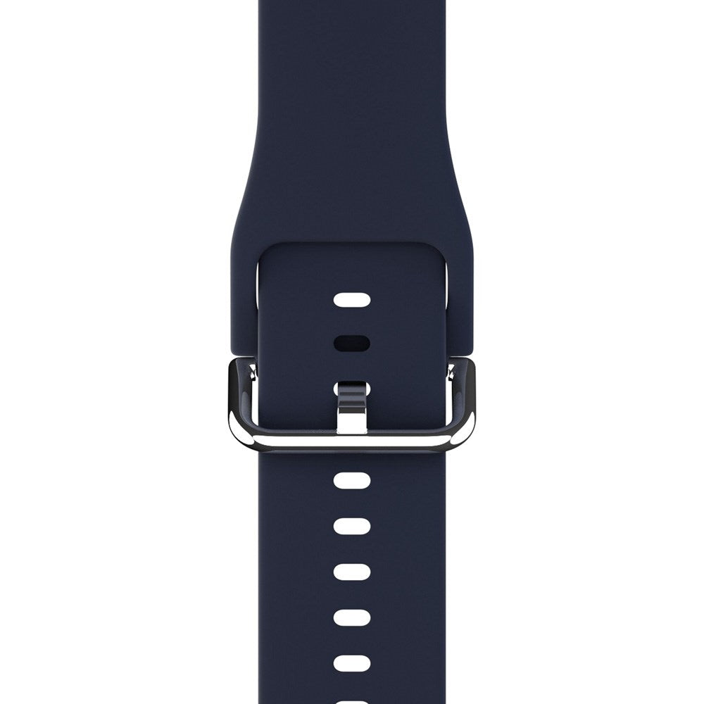 Apple Watch (42/44/SE/45/46/49mm) Holdit Silikon Klokkerem med Metallspenne - Navy Blue