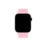 Apple Watch (38/40/SE/41/42mm) Holdit Silicone Magnet Klokkerem - Rosa / Beige
