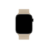 Apple Watch (42/44/SE/45/46/49mm) Holdit Silicone Magnet Klokkerem - Rosa / Beige