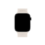Apple Watch (42/44/SE/45/46/49mm) Holdit Silicone Magnet Klokkerem - Lys Beige / Beige