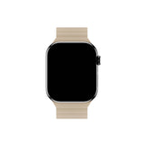 Apple Watch (42/44/SE/45/46/49mm) Holdit Silicone Magnet Klokkerem - Lys Beige / Beige