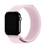 Apple Watch (38/40/SE/41/42mm) Holdit Nylon Klokkerem med Borrelås - Rosa