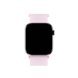 Apple Watch (38/40/SE/41/42mm) Holdit Nylon Klokkerem med Borrelås - Rosa