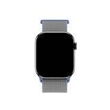 Apple Watch (38/40/SE/41/42mm) Holdit Nylon Klokkerem med Borrelås - Grå / Blå