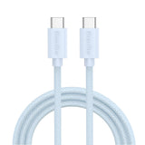 Smartline (60W) USB-C til USB-C Braidy Kabel 2m - Lys Blå