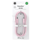 Smartline (3A/27W) USB-C til Lightning Braidy Kabel 2m - Rosa