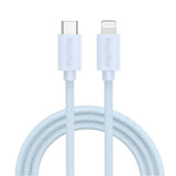 Smartline (3A/27W) USB-C til Lightning Braidy Kabel 2m - Lys Blå