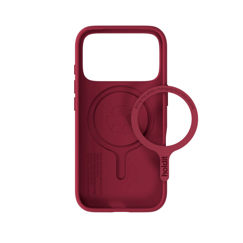 Holdit iPhone 17 Pro Soft MagSafe Case - Red Velvet