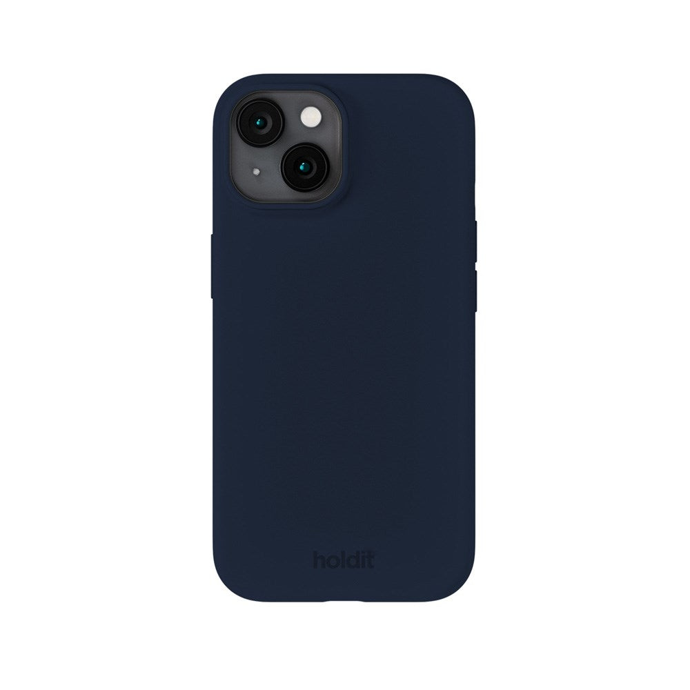Holdit iPhone 15 Soft Touch Silikon Deksel - Midnight Blue