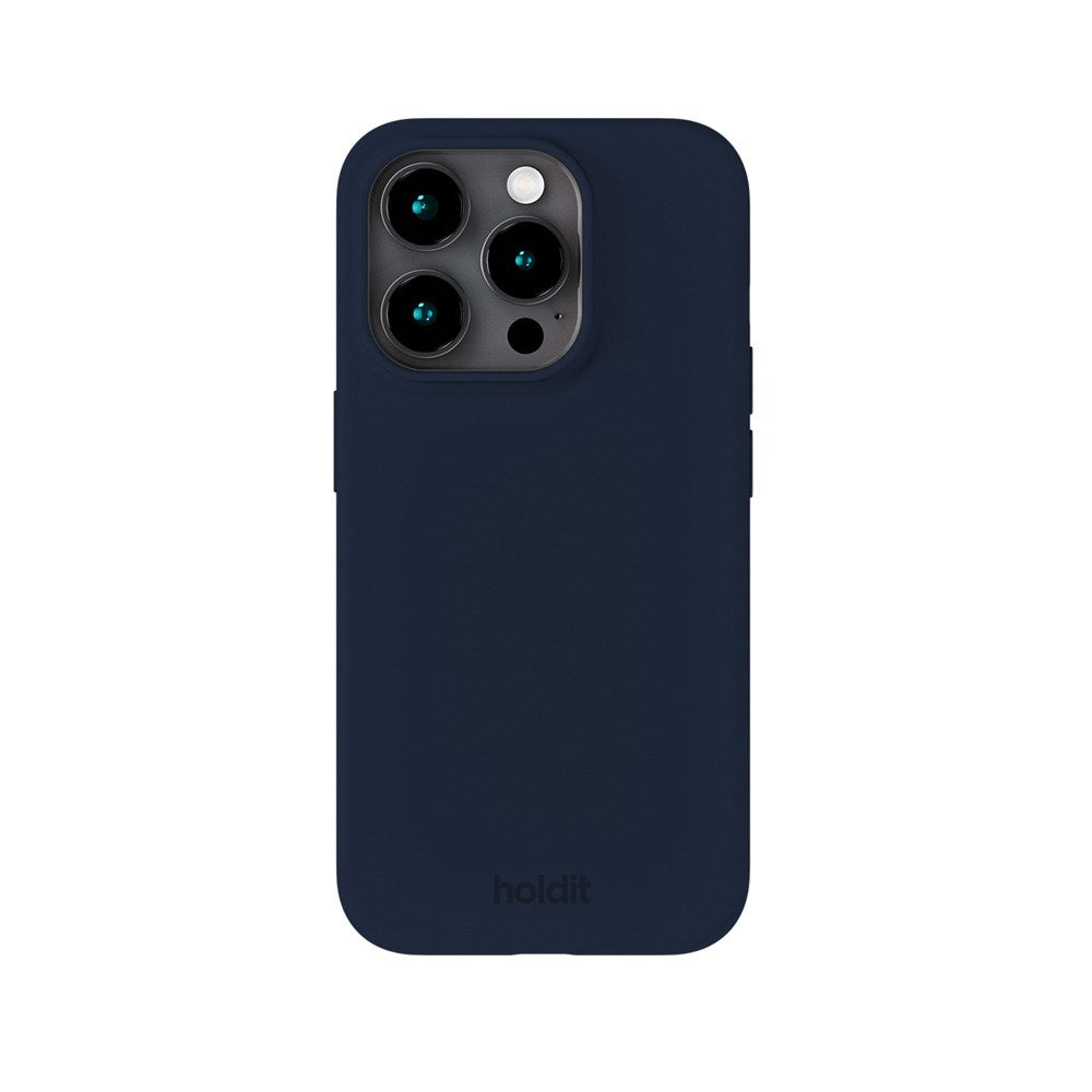 Holdit iPhone 15 Pro Soft Touch Silikon Deksel - Midnight Blue