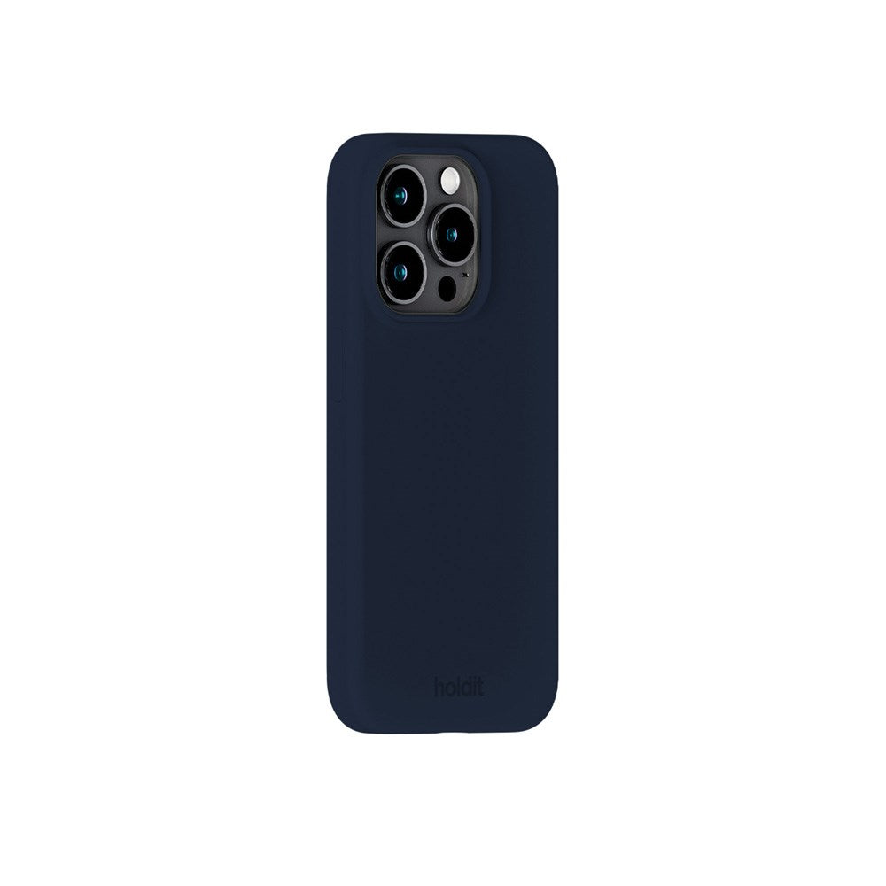 Holdit iPhone 15 Pro Soft Touch Silikon Deksel - Midnight Blue