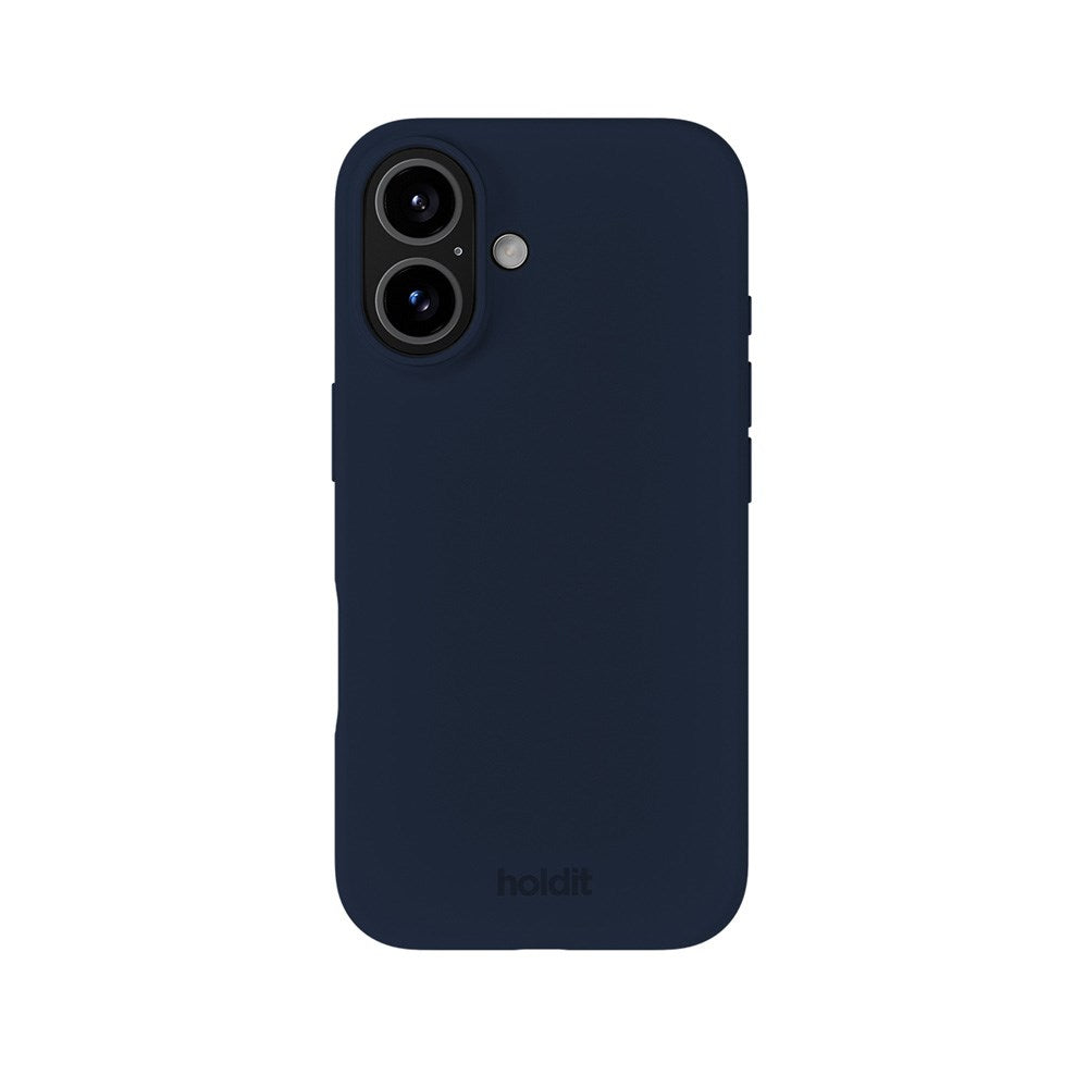 Holdit iPhone 16 Soft Touch Silikon Deksel - Midnight Blue
