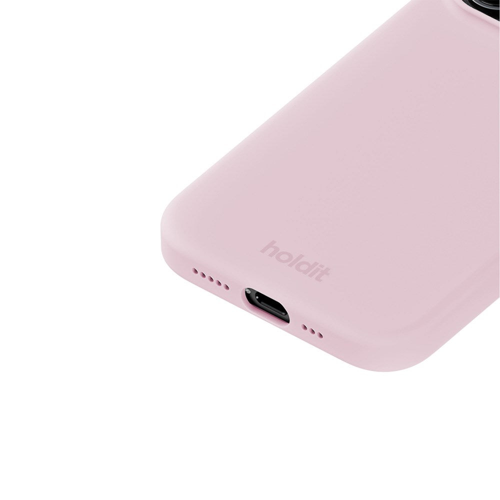 Holdit iPhone 15 Pro Soft Touch Silikon Deksel - Pale Pink