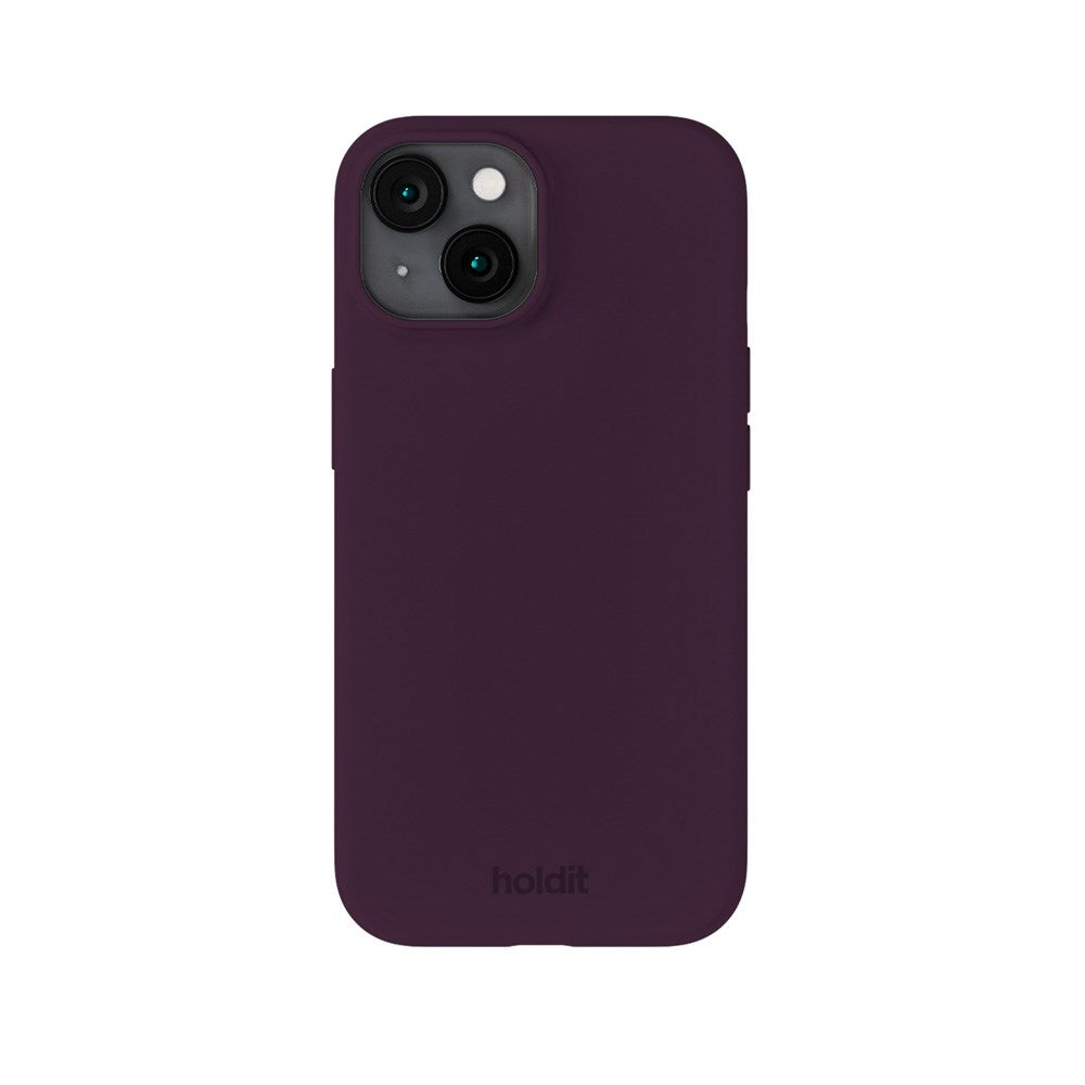Holdit iPhone 15 Soft Touch Silikon Deksel - Deep Plum