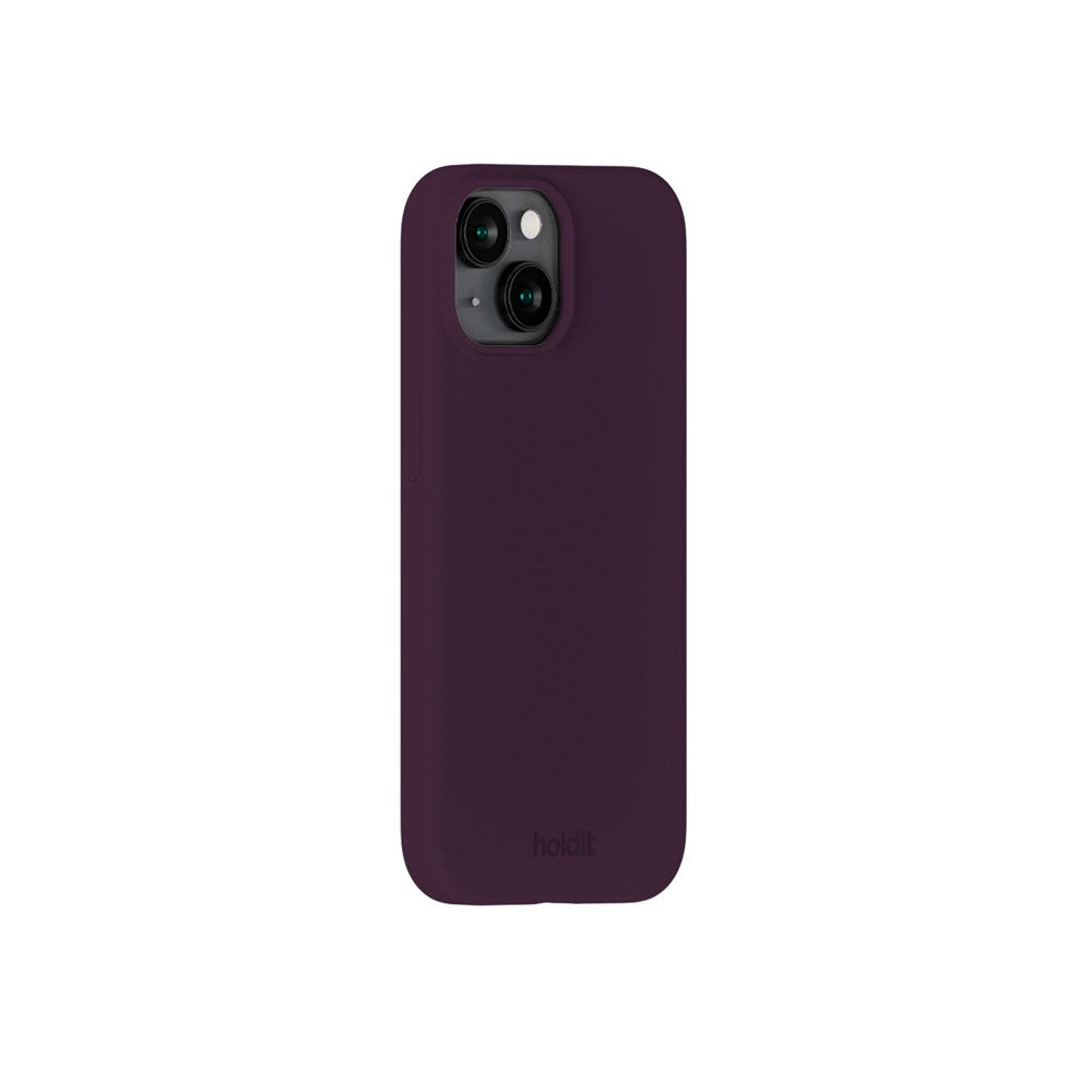Holdit iPhone 15 Soft Touch Silikon Deksel - Deep Plum