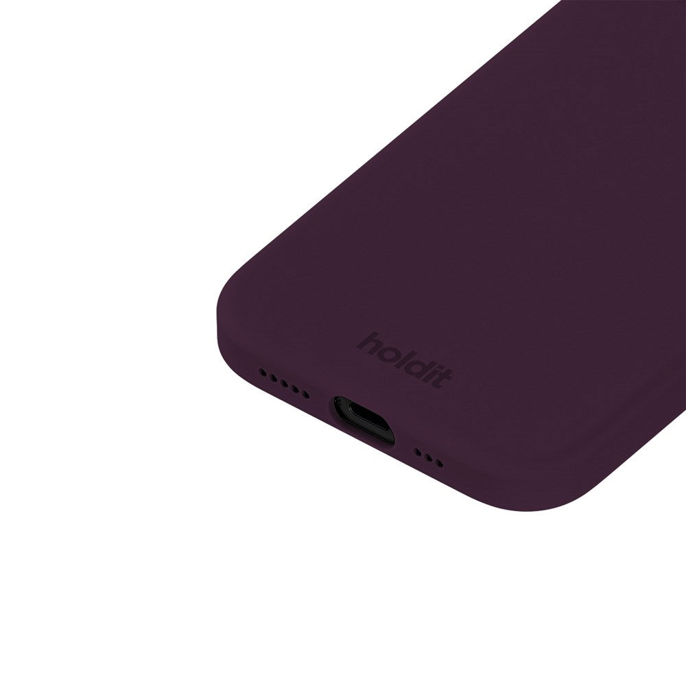 Holdit iPhone 15 Soft Touch Silikon Deksel - Deep Plum