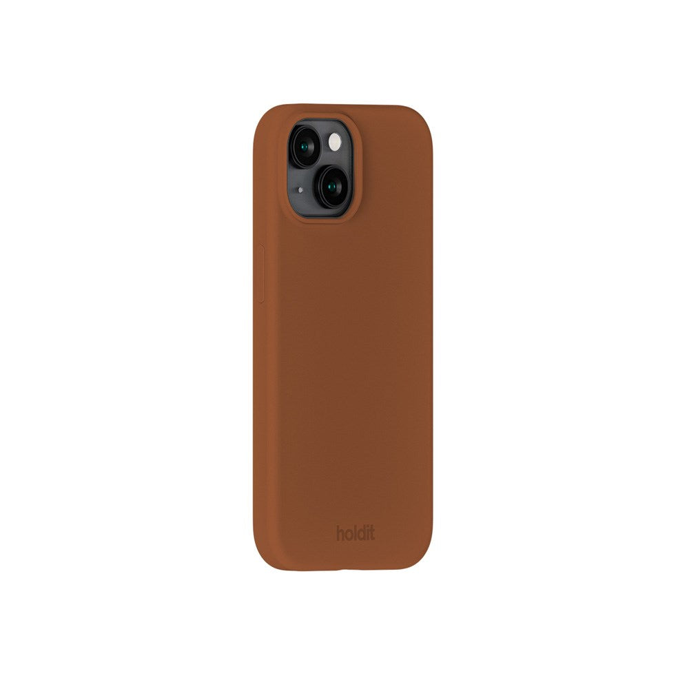 Holdit iPhone 15 Soft Touch Silikon Deksel - Almond Brown